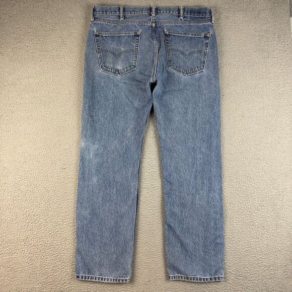 Levis Jeans Mens 38x32 Blue Denim Straight Leg 505 Workwear Classic American - Picture 2 of 8